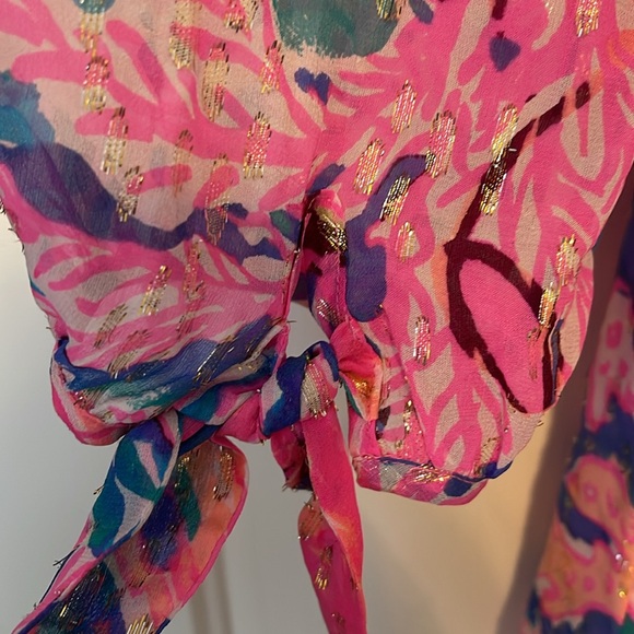 Lilly PulitzerSparkly  Myri Swirling Seadream Romper sz medium NWT Brand New - Picture 7 of 9